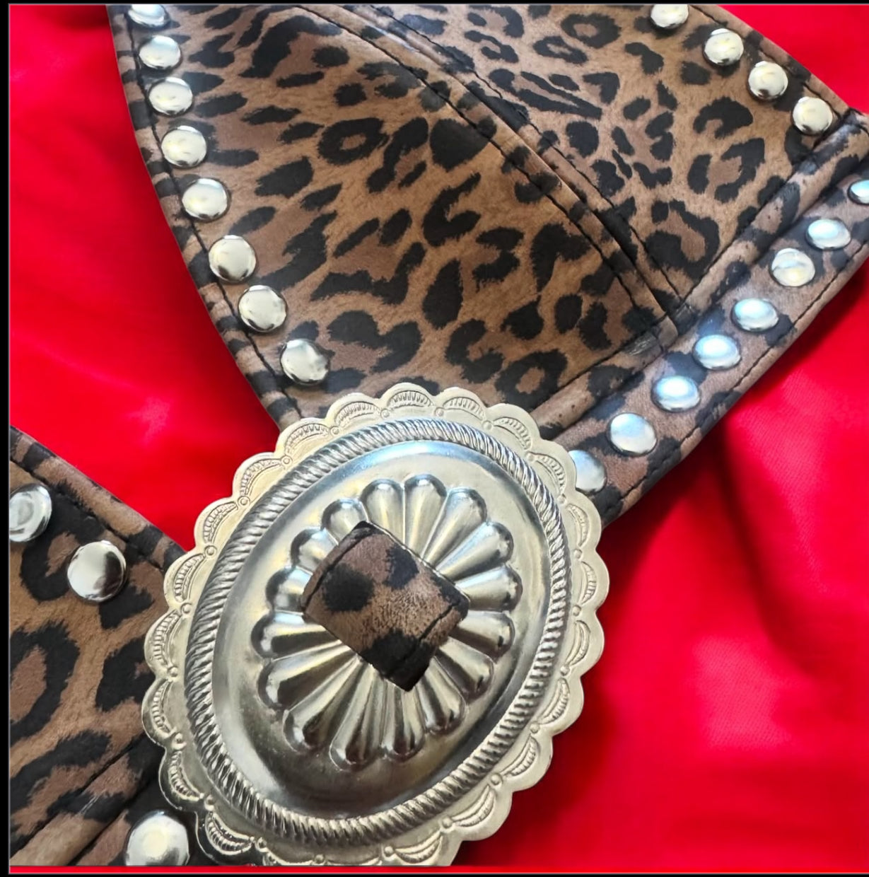 Leopard concho bralette