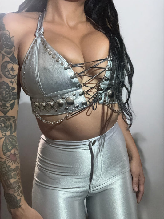 METALLIC-A Halter Top